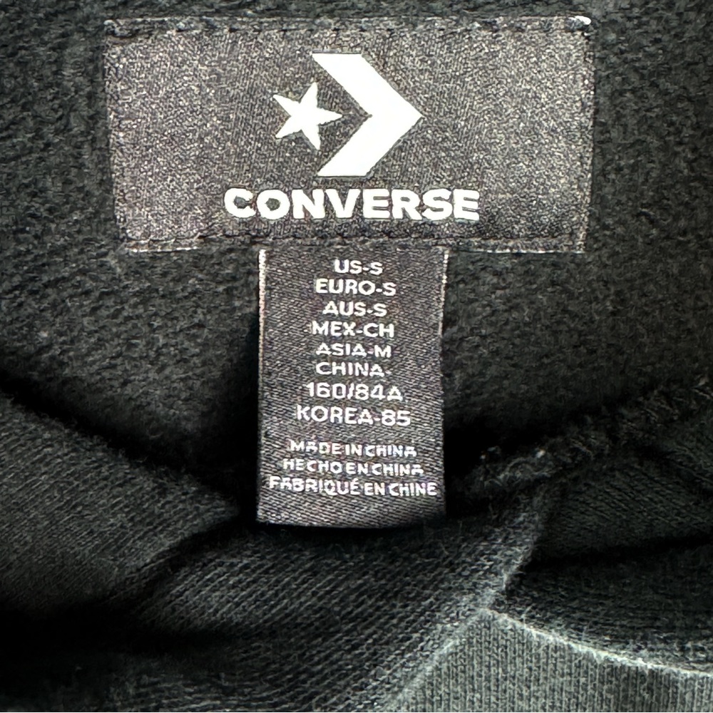 Converse X Hello Kitty Sanrio Black Pullover Drawstring Hoodie Women's Small - Picture 10 of 13